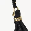 Große Hobo-Tasche „Armband“ aus genarbtem Leder mit Nieten