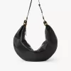Große Hobo-Tasche mit Armband aus genarbtem Leder
