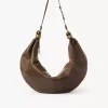 Große Hobo-Tasche mit Armband aus genarbtem Leder