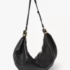 Große Hobo-Tasche mit Armband aus genarbtem Leder