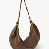 Große Hobo-Tasche mit Armband aus genarbtem Leder