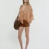 Große Hobo-Tasche mit Armband aus genarbtem Leder