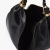 Große Hobo-Tasche mit Armband aus genarbtem Leder