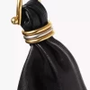 Große Hobo-Tasche mit Armband aus genarbtem Leder