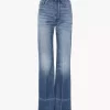 High-Rise-Bootcut-Jeans aus Denim