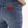 High-Rise-Bootcut-Jeans aus Denim