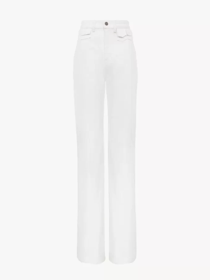 High-Rise-Flare-Jeans aus Denim