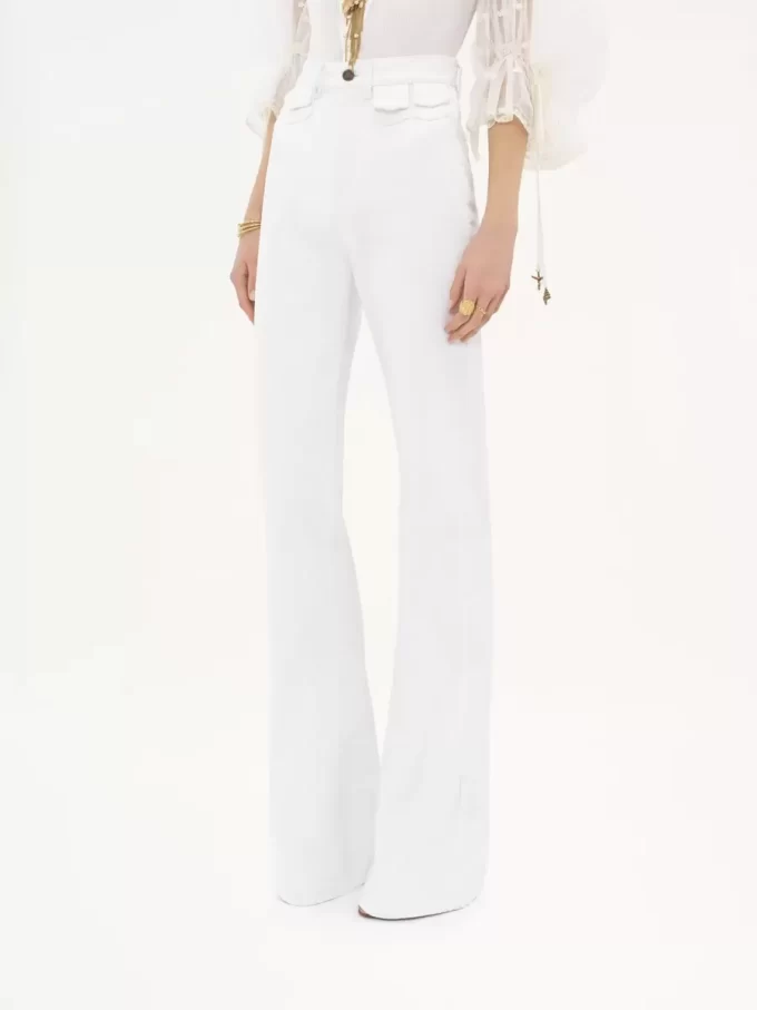 High-Rise-Flare-Jeans aus Denim