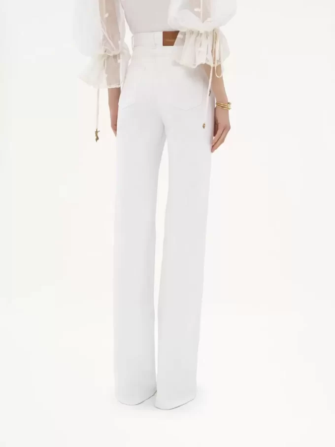 High-Rise-Flare-Jeans aus Denim
