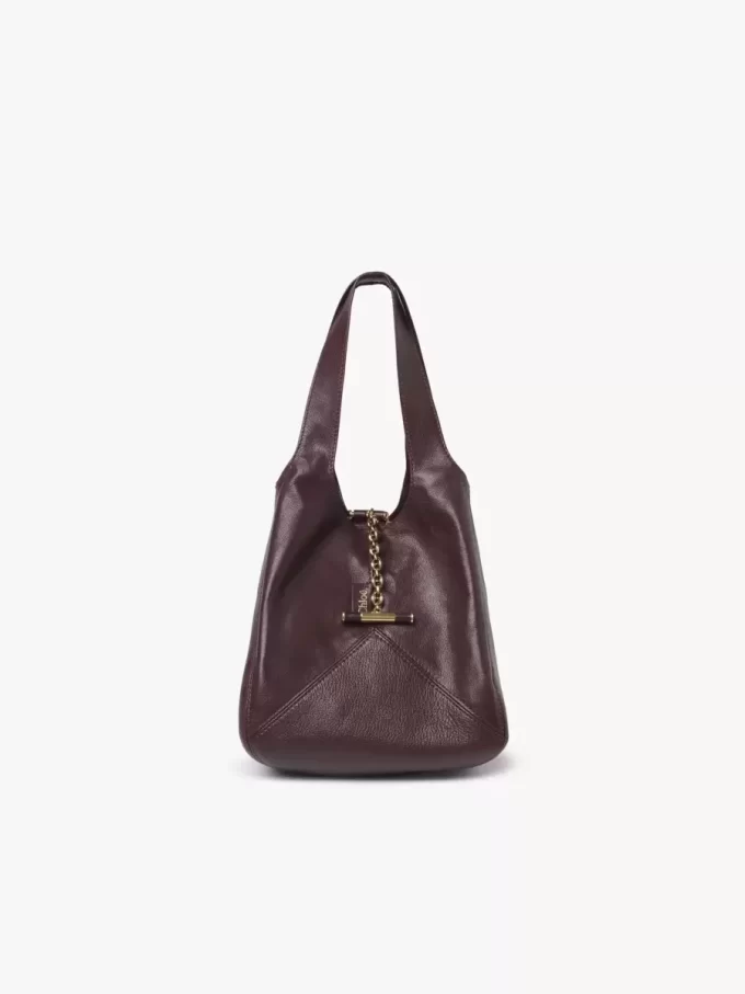 Kleine Chloé Balloon Tasche aus genarbtem Leder