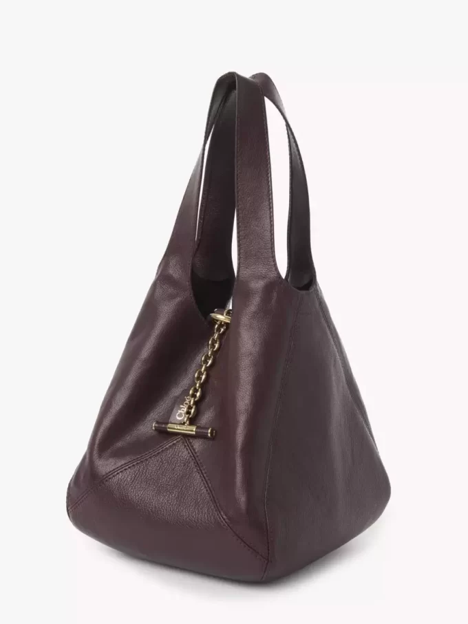 Kleine Chloé Balloon Tasche aus genarbtem Leder