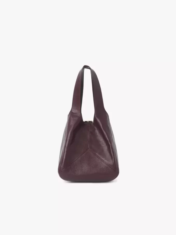 Kleine Chloé Balloon Tasche aus genarbtem Leder