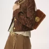 Kleine Chloé Heritage Schultertasche aus Samt