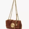 Kleine Chloé Heritage Schultertasche aus Samt