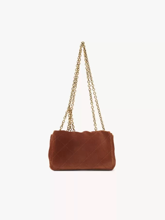 Kleine Chloé Heritage Schultertasche aus Samt
