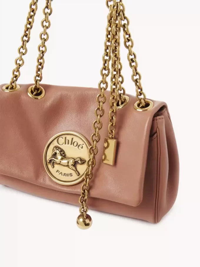 Kleine Chloé Heritage Umhängetasche aus genarbtem Leder