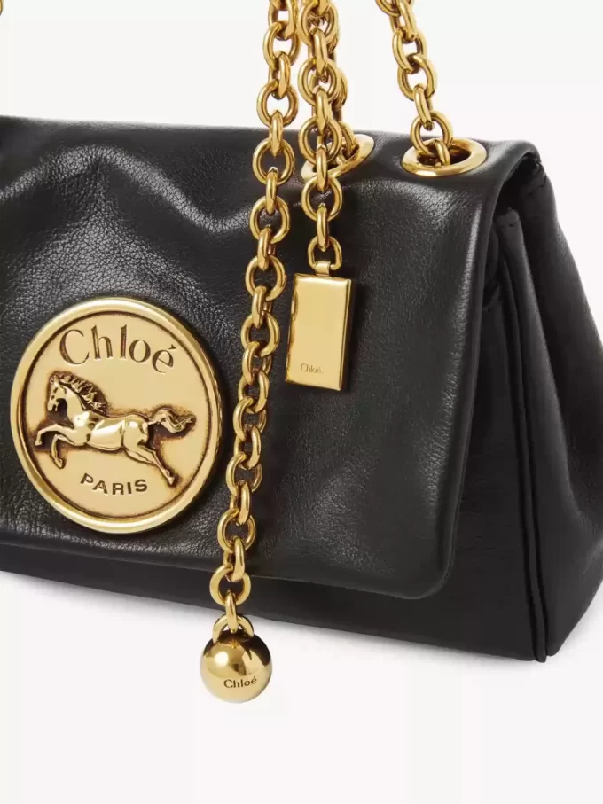 Kleine Chloé Heritage Umhängetasche aus genarbtem Leder