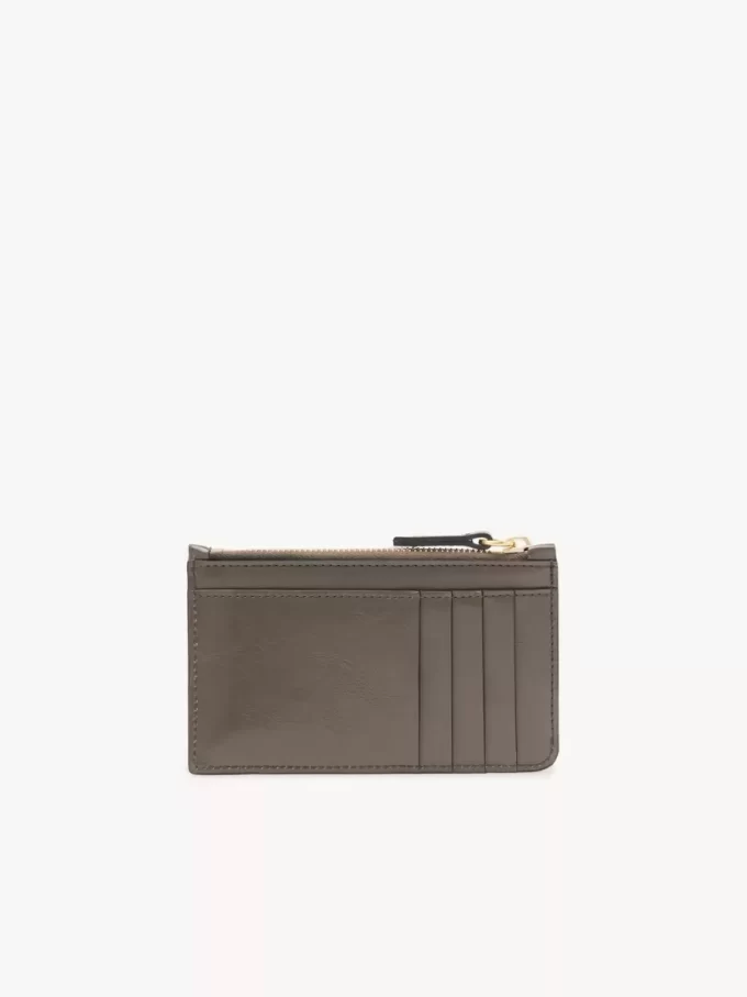 Kleine Chloé Iconic Geldbörse mit Kartenfächern aus glänzendem Leder