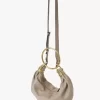 Kleine Hobo-Tasche mit Armband aus genarbtem Leder