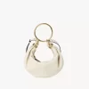 Kleine Hobo-Tasche mit Armband aus genarbtem Leder