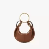 Kleine Hobo-Tasche mit Armband aus genarbtem Leder