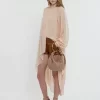 Kleine Hobo-Tasche mit Armband aus genarbtem Leder