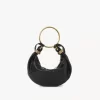 Kleine Hobo-Tasche mit Armband aus genarbtem Leder