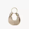 Kleine Hobo-Tasche mit Armband aus genarbtem Leder