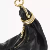 Kleine Hobo-Tasche mit Armband aus genarbtem Leder