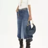 Kleine Hobo-Tasche mit Armband aus genarbtem Leder
