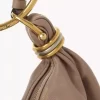 Kleine Hobo-Tasche mit Armband aus genarbtem Leder