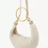 Kleine Hobo-Tasche mit Armband aus Häkelarbeit