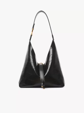 Kleine Marcie Hobo-Tasche aus Leder mit Kroko-Effekt