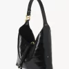 Kleine Marcie Hobo-Tasche aus Leder mit Kroko-Effekt