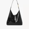 Kleine Marcie Hobo-Tasche aus Leder mit Kroko-Effekt