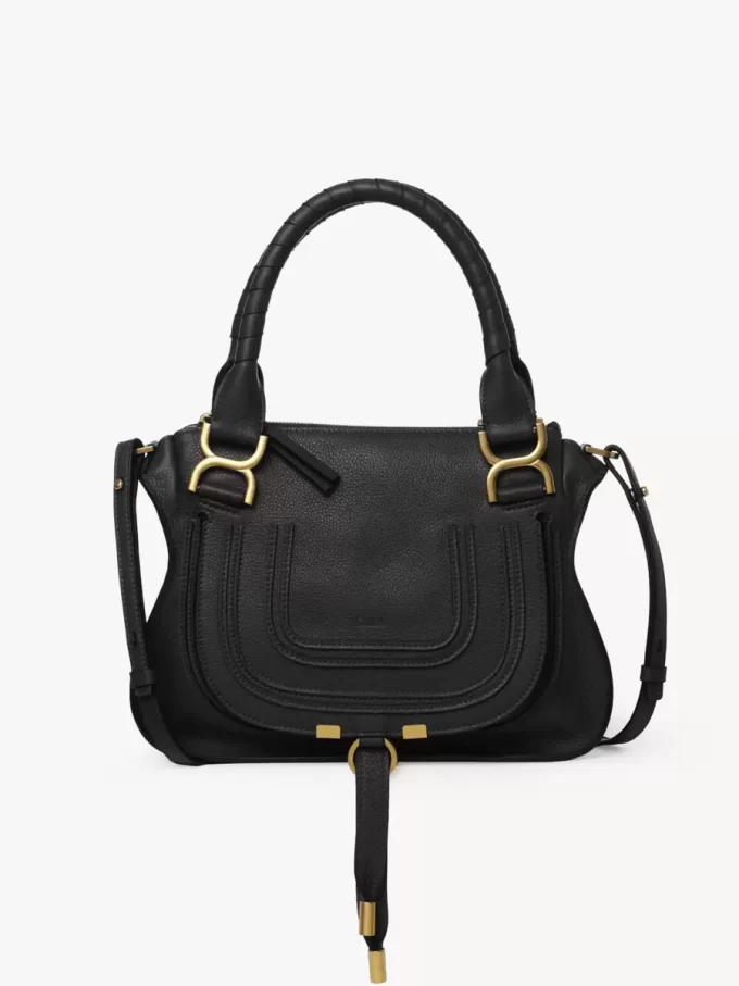 Kleine Marcie-Tasche aus genarbtem Leder