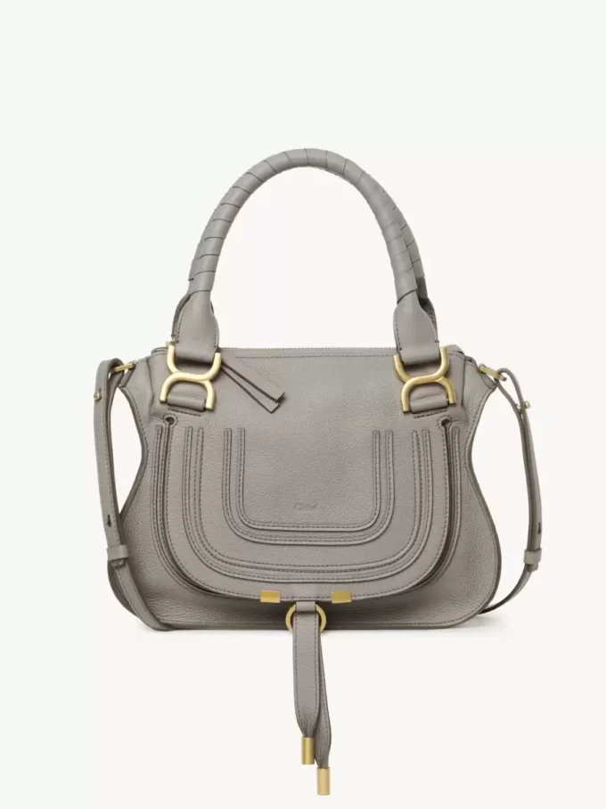 Kleine Marcie-Tasche aus genarbtem Leder