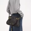 Kleine Marcie-Tasche aus genarbtem Leder