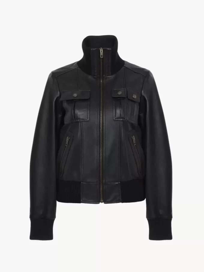 Kurzer Blouson aus Leder