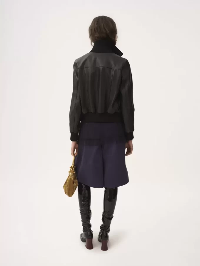Kurzer Blouson aus Leder