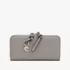 Lange Brieftasche mit Reißverschluss „Alphabet“ aus genarbtem Leder