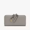 Lange Brieftasche mit Reißverschluss „Alphabet“ aus genarbtem Leder