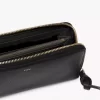 Lange Brieftasche mit Reißverschluss „Alphabet“ aus genarbtem Leder