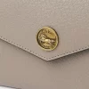Langes Envelope-Portemonnaie mit Klappe aus genarbtem Leder
