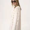 Langärmliges Minikleid aus Baumwoll-Voile