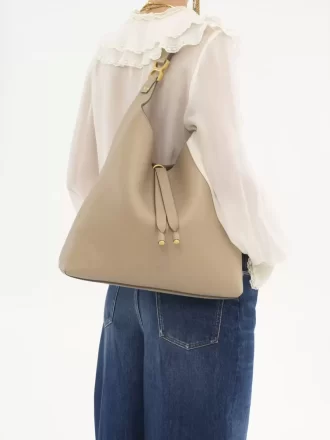 Marcie Hobo-Tasche aus genarbtem Leder