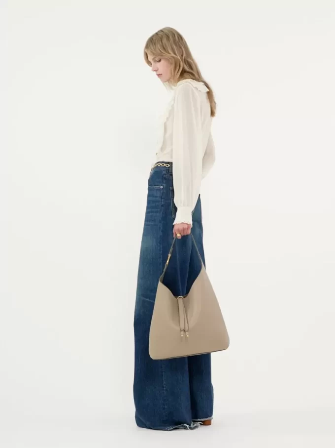 Marcie Hobo-Tasche aus genarbtem Leder