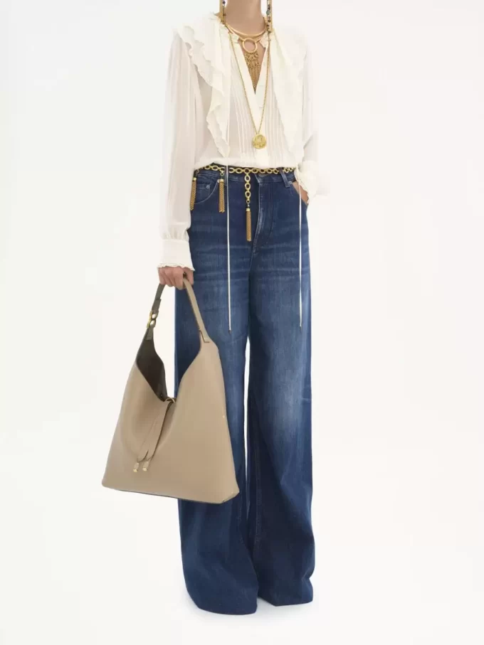 Marcie Hobo-Tasche aus genarbtem Leder