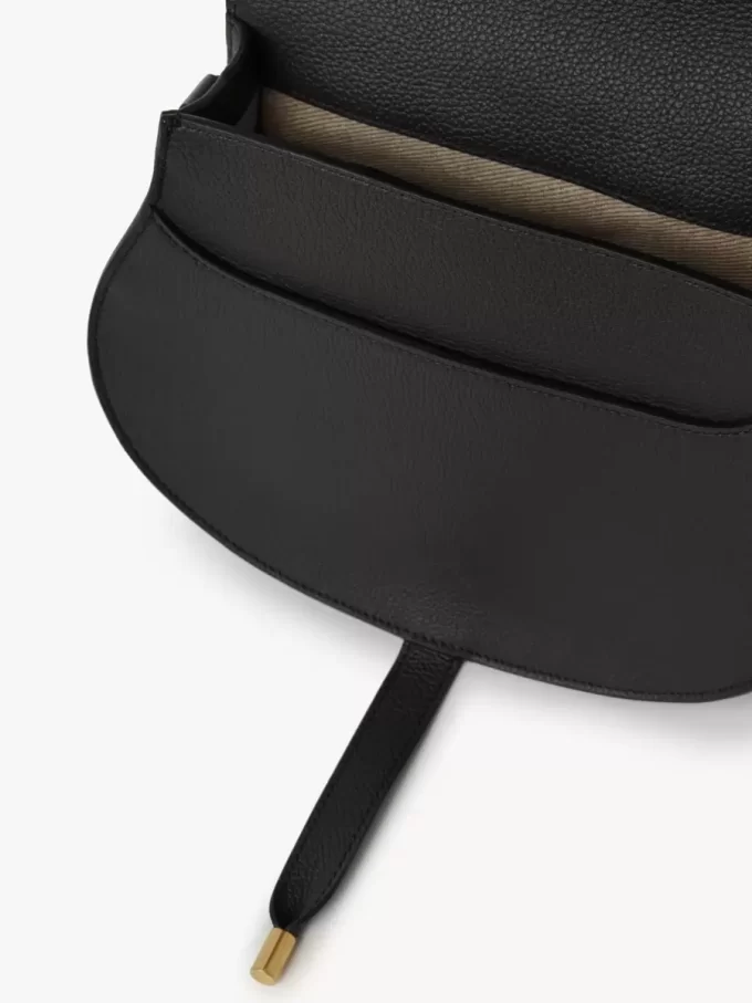 Marcie Satteltasche aus genarbtem Leder
