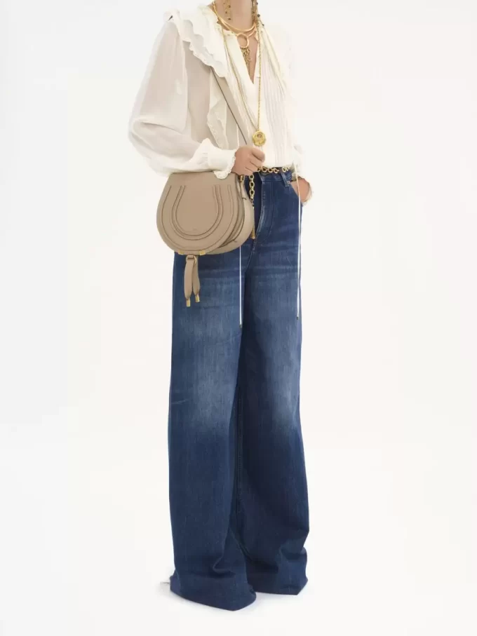 Marcie Satteltasche aus genarbtem Leder